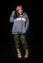 Load image into Gallery viewer, Blessed Modern Grey Drop Shoulder Hoodie Pullover