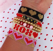 Load image into Gallery viewer, XOX Heart Stackable Bracelet