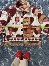 Load image into Gallery viewer, Valentine’s Teddy Bear Jacket Upcycled