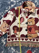 Load image into Gallery viewer, Valentine’s Teddy Bear Jacket Upcycled