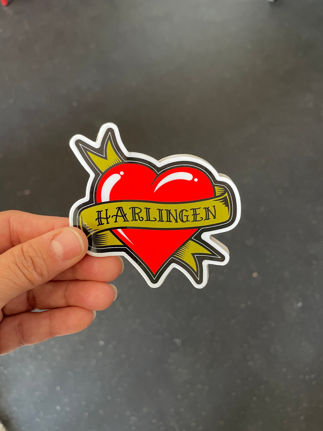 Harlingen Banner Heart