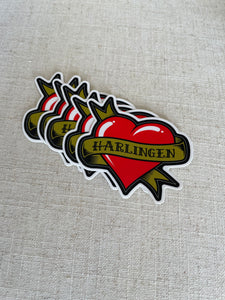 Harlingen Banner Heart
