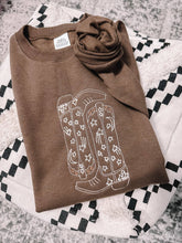 Load image into Gallery viewer, Embroidered Cowgirl Boots Sweatshirt