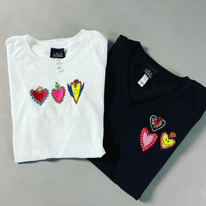 Happy Heart Tee - White Crew Neck