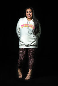 Blessed Classic Vintage White Hoodie Pullover
