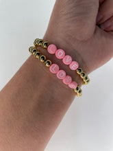 Load image into Gallery viewer, LOVE in Pink/Red Stretch Bracelet