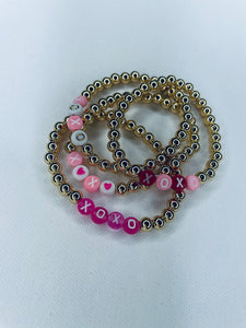 Hug and Kisses Stretch Bracelet