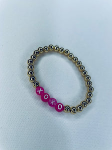 Hug and Kisses Stretch Bracelet