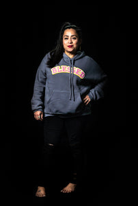 Blessed Modern Grey Drop Shoulder Hoodie Pullover